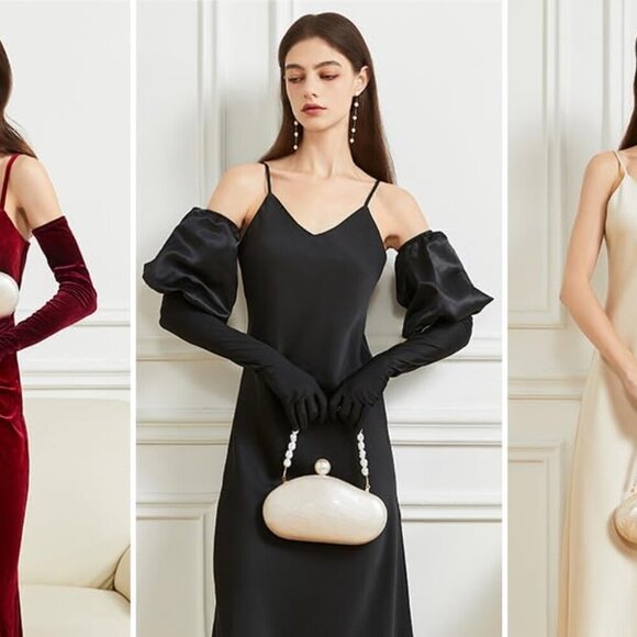 Chic Acrylic Shell Handbag with Pearl Chain – Elegant Evening Clutch Bag - Picture 6 of 8